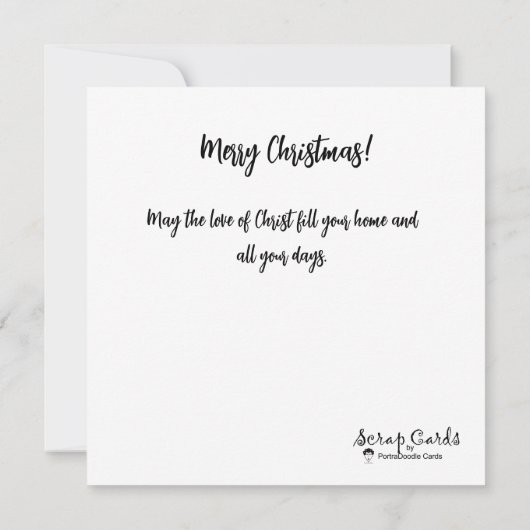 Jesus ist eine Geborene Weihnachtskarte (Rückseite)