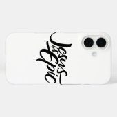 Jesus ist EPIC - Lettering Religiöse Kalligraphie Case-Mate iPhone Hülle (Rückseite (Horizontal))