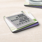 Jesus ist es wert, alles Christliche Zeichen zu ha Getränkeuntersetzer (Linke Seite)