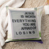 Jesus ist es wert, alles Christliche Zeichen zu ha Kissen (Decke)