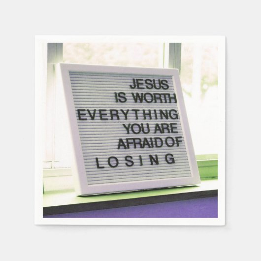 Jesus ist es wert, alles Christliche Zeichen zu ha Serviette (Vorderseite)