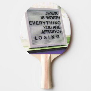 Jesus ist es wert, alles Christliche Zeichen zu ha Tischtennis Schläger