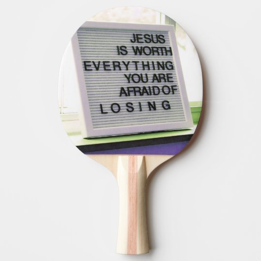 Jesus ist es wert, alles Christliche Zeichen zu ha Tischtennis Schläger (Vorderseite)