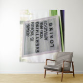 Jesus ist es wert, alles Christliche Zeichen zu ha Wandteppich (Beispiel)