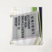 Jesus ist es wert, alles Christliche Zeichen zu ha Wandteppich (Vorderseite)