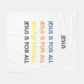 JESUS IST FÜR ALLE Farben Fleecedecke (Vorderseite (Horizontal))