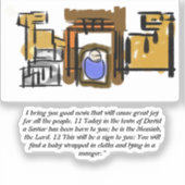 Jesus ist geboren aufkleber (Vorderseite)