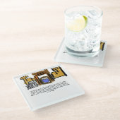 Jesus ist geboren glasuntersetzer (Schrägansicht)