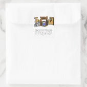 Jesus ist geboren quadratischer aufkleber (Tasche)