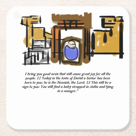 Jesus ist geboren rechteckiger pappuntersetzer (Vorderseite)