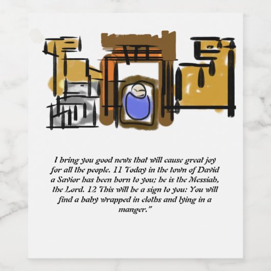 Jesus ist geboren weinetikett (Einzelnes Label)