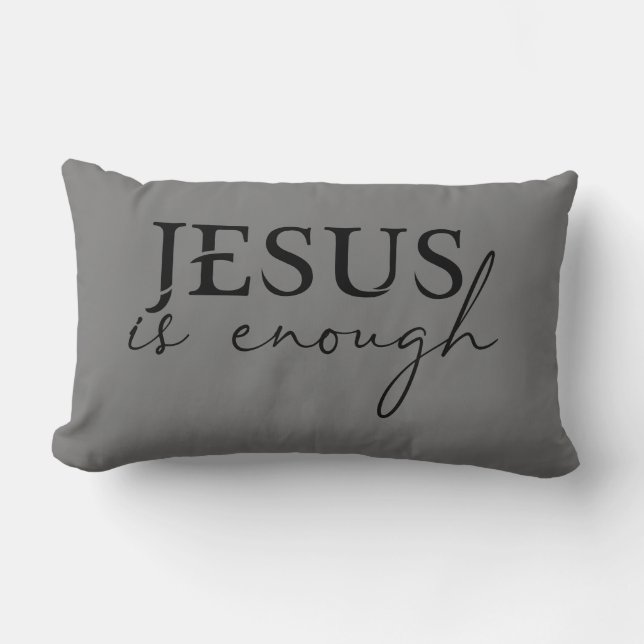 Jesus ist genug lendenkissen (Vorderseite)