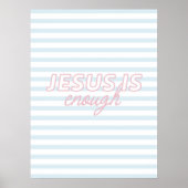 Jesus ist genug Minimal Pastel Christliche Mauer K Poster (Vorne)