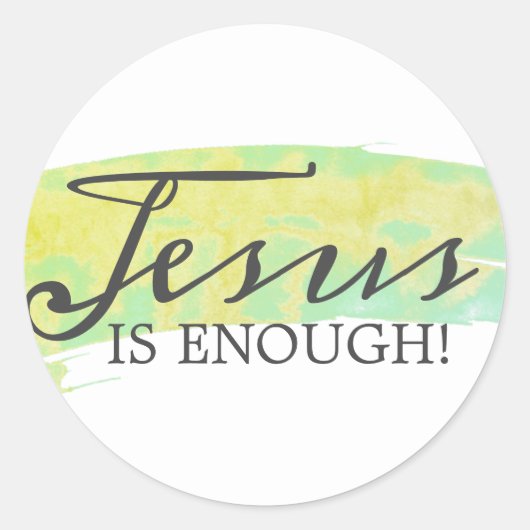 JESUS IST GENUG! RUNDER AUFKLEBER (Vorderseite)