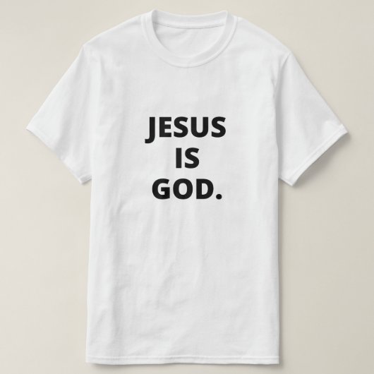 Jesus ist Gott, christlich minimalistisch im Shirt (Design vorne)