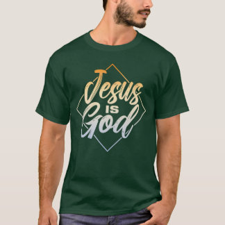 Jesus ist Gott Religion Gläubiger Glaube Gebet Kir T-Shirt