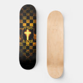 Jesus ist Herr Kreuz Skateboard (Vorderseite)