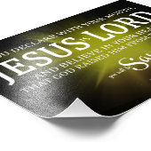 Jesus ist Herr Römer 10:9 Fotodruck (Ecke)