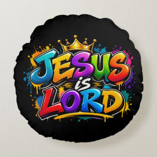 Jesus ist Herr Rundes Kissen