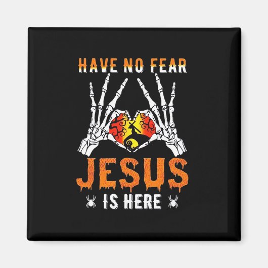 Jesus ist Herz-Skelett-Hand Magnet (Vorne)
