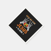 Jesus ist Herz-Skelett-Hand Serviette (Ecke)