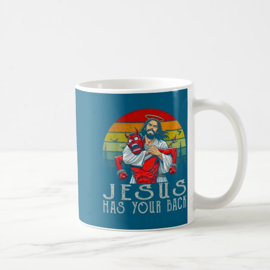 Jesus ist hinter dir ! Jesus Kaffeetasse (Rechts)