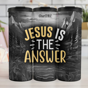 Jesus ist immer die Antwort Thermosbecher