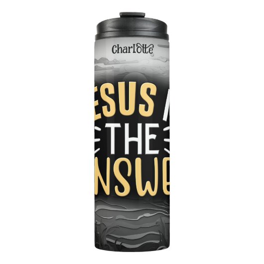 Jesus ist immer die Antwort Thermosbecher (Vorderseite)