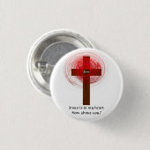 Jesus ist in meinem Herzen Button (Vorne & Hinten)