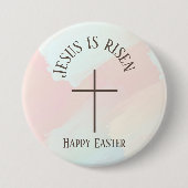 Jesus ist in Ost-Glückspilz moderne Arch Typografi Button (Vorderseite)