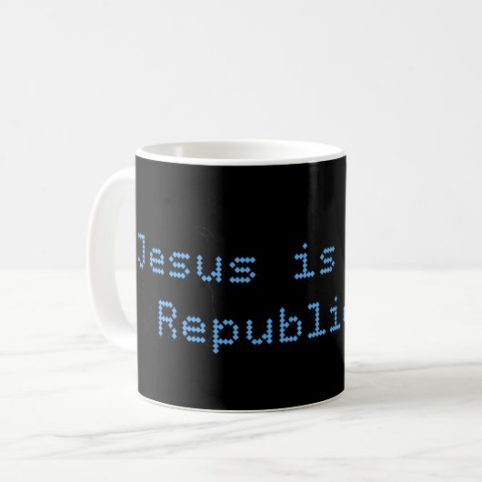Jesus ist kein Republikaner Kaffeetasse (Vorderseite Links)