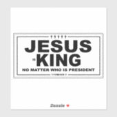 Jesus ist King Campaign Style Vinyl Decal Aufkleber (Blatt)