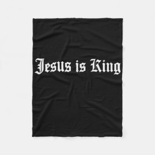 Jesus ist King Christlich Streetwear Fleecedecke