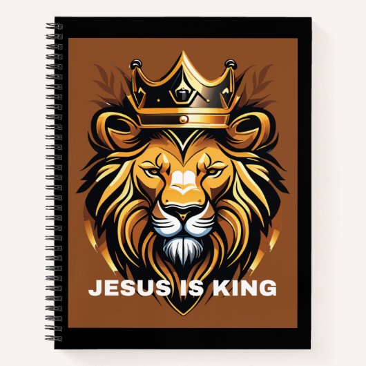 Jesus ist King-Lion-Gesichtsdesign Notizblock (Vorderseite)