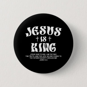 Jesus ist König Bibel Verse Johannes 14_6 Christli Button