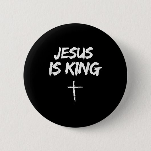 Jesus ist König Bibelvers Johannes 14_6 Christlich Button (Vorderseite)