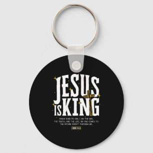 Jesus ist König Bibelvers John 14_6 Christlicher G Schlüsselanhänger