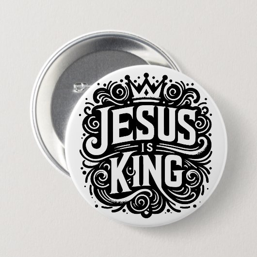 Jesus ist König Button (Vorne & Hinten)