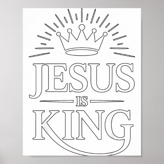 Jesus ist König Christlich Poster (Vorne)