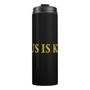 Jesus ist König Christlich Pullover HoodieJesus is Thermosbecher