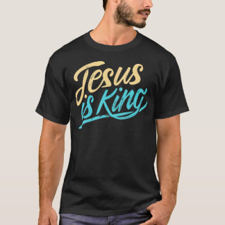 Jesus ist König Christlich Religiös Gott Glaube Bi T-Shirt