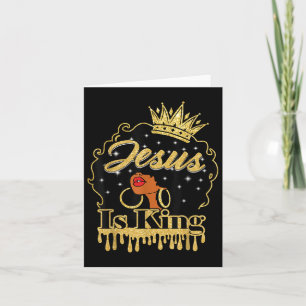 Jesus ist König Christlich Schwarze Frauen Afro Af Karte