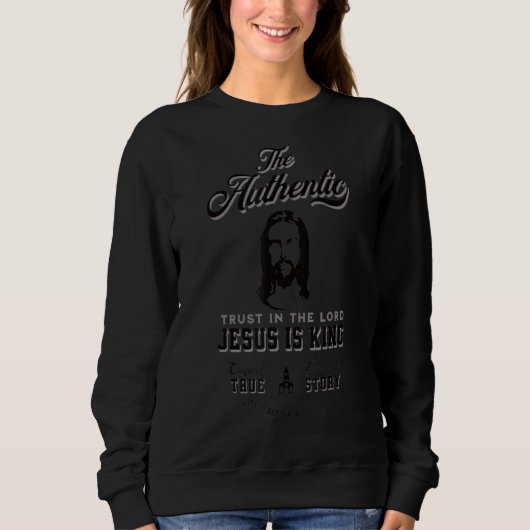 Jesus ist König Christlich Sweatshirt (Vorderseite)