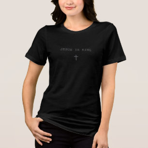 Jesus ist König Christlich Tri-Blend Shirt