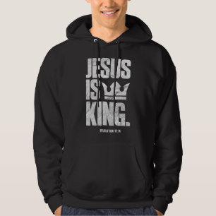 Jesus ist König Christliche Bibelschrift Zitat Pul Hoodie