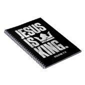 Jesus ist König Christliche Bibelschrift Zitat Pul Notizblock (Rechte Seite)