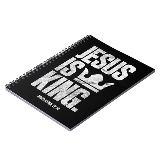 Jesus ist König Christliche Bibelschrift Zitat Pul Notizblock (Linke Seite)