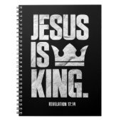 Jesus ist König Christliche Bibelschrift Zitat Pul Notizblock (Vorderseite)