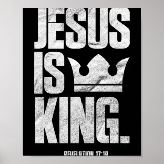 Jesus ist König Christliche Bibelschrift Zitat Pul Poster