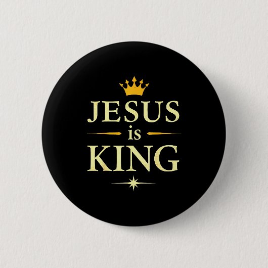 Jesus ist König _ Christlicher Glaube Design  Button (Vorderseite)